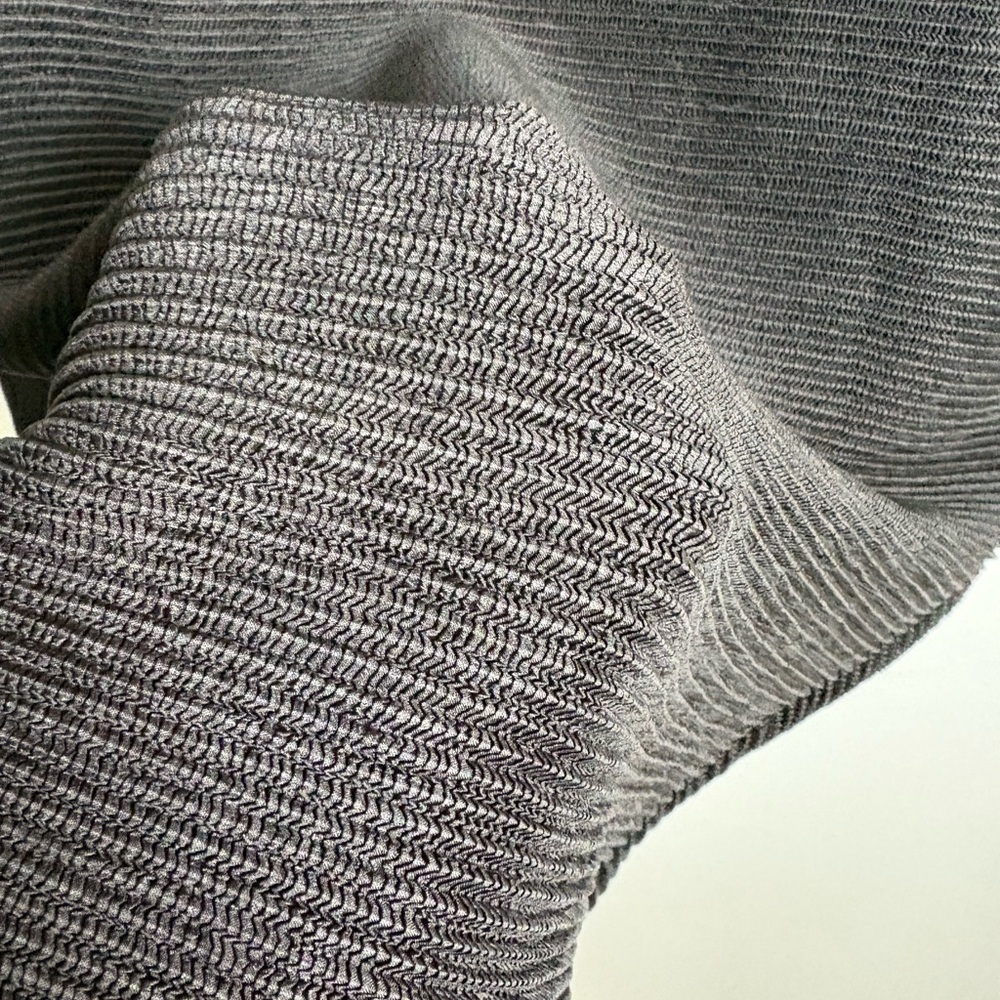 Specchio Black Ribbed Cocoon Top Size 40 Japanese Minimalist Batwing - Picture 3 of 4